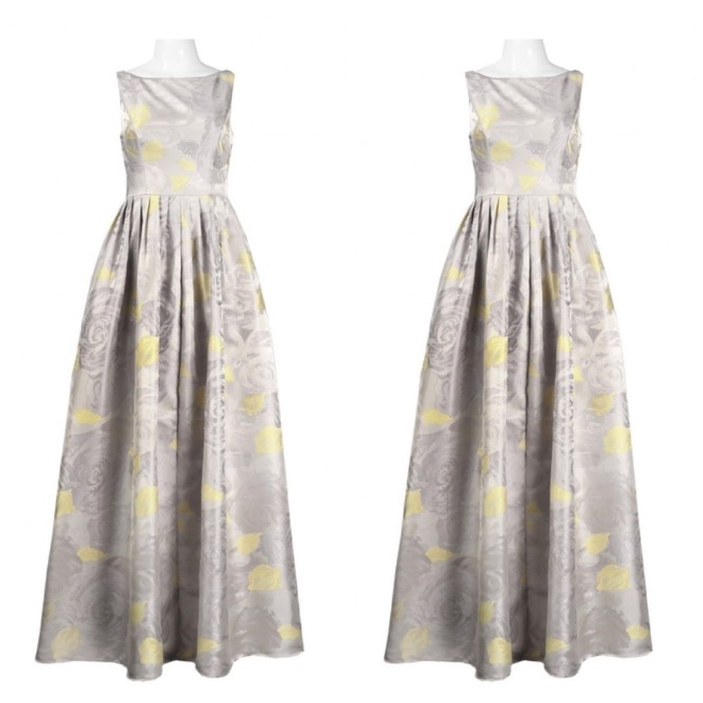 NWT❗️Adrianna Papell Silver Ball Gown - Picture 2 of 5